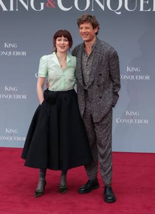 August 14, 2025, London, United Kingdom: Emily Beecham and James Norton seen attending the global premiere of King & Conqueror at the BFI Southbank in London. London United Kingdom - ZUMAs197 20250814_aaa_s197_140 Copyright: xBrettxCovex