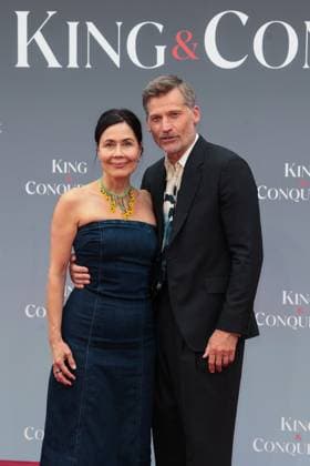August 14, 2025, London, United Kingdom: Nukaaka Coster-Waldau and Nikolaj Coster-Waldau seen attending the global premiere of King & Conqueror at the BFI Southbank in London. London United Kingdom - ZUMAs197 20250814_aaa_s197_141 Copyright: xBrettxCovex