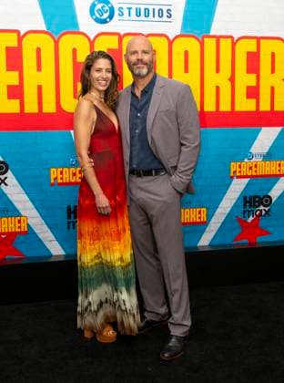 August 14, 2025, New York, Ny, United States: Mercedes Mason and David Denman attend the HBO Max Original Series of Peacemaker Season 2. Held at AMC Lincoln Square in New York. Zuma Press. August 13, 2025. New York United States - ZUMAp281 20250814_zea_p281_079 Copyright: xPhotoxImagexPressx