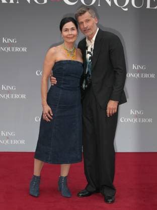 King and Conqueror TV series premiere London, UK. Nukaaka Coster-Waldau and Nikolaj Coster-Waldau at the King and Conqueror TV series premiere. BFI. 14th August 2025. LMK11-S150825-001. Steve Bealing Landmark Media 