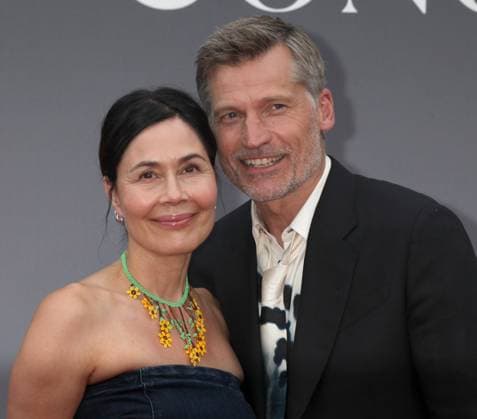 King and Conqueror TV series premiere London, UK. Nukaaka Coster-Waldau and Nikolaj Coster-Waldau at the King and Conqueror TV series premiere. BFI. 14th August 2025. LMK11-S150825-001. Steve Bealing Landmark Media 