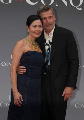 King and Conqueror TV series premiere London, UK. Nukaaka Coster-Waldau and Nikolaj Coster-Waldau at the King and Conqueror TV series premiere. BFI. 14th August 2025. LMK11-S150825-001. Steve Bealing Landmark Media 