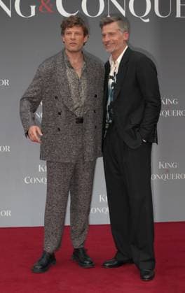 King and Conqueror TV series premiere London, UK. James Norton and Nikolaj Coster-Waldau at the King and Conqueror TV series premiere. BFI. 14th August 2025. LMK11-S150825-001. Steve Bealing Landmark Media 