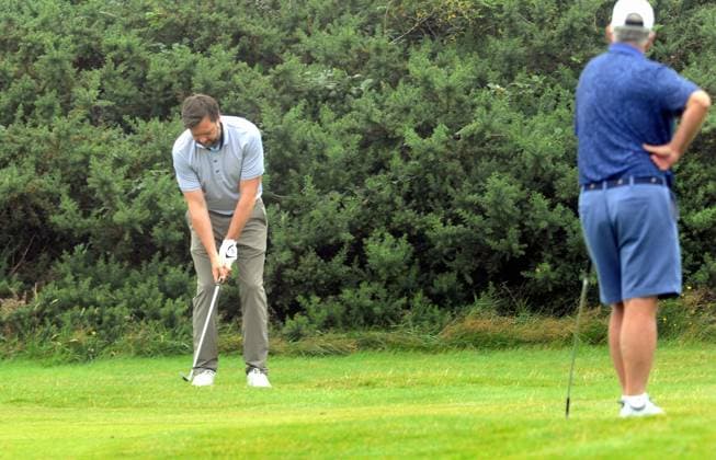 Vice President JD Vance Golf Ayrshire 14th August 2025. Vice President JD Vance is playing golf, guided by caddies round the Turnberry course three weeks after President Donald Trump hit the greens at his Ayrshire resort.  Copyright: xLesxGallagherx NINTCHDBPICT001016221092