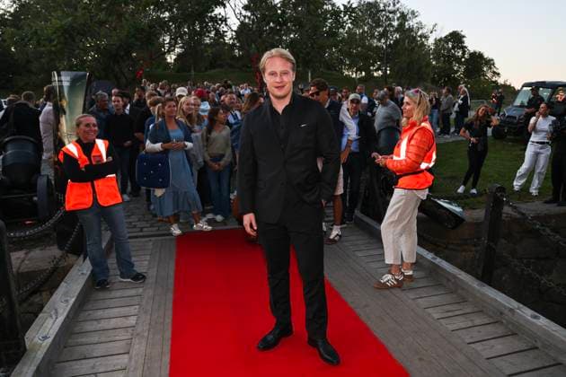 Forpremiere av filmen Blücher Oscarsborg 20250815. Skuespiller Odin Waage er invitert til utendors filmvisning av den nye norske storfilmen Blücher pa Oscarsborg festning. Foto: Geir Olsen NTB Oscarsborg Norge Lw51rLsCet8 EDITORIAL USE ONLY Ref:_ENTLw51rLsCet8.jpg Copyright: xGeirxOlsenx xNTBx