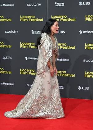 Locarno,Swiss Locarno Film Festival 2025 Photocall and red carper present Rosemead film Piazza Grande of Career Achievement Award In the photo:Lucy Liu actress produce,dress Naeem Khan,shoes Sam Edelman,bag Judith Leiberg  Copyright: xNickxZonnax xipa-agency.netx xNickxZonnax IPA_Agency_IPA62448190