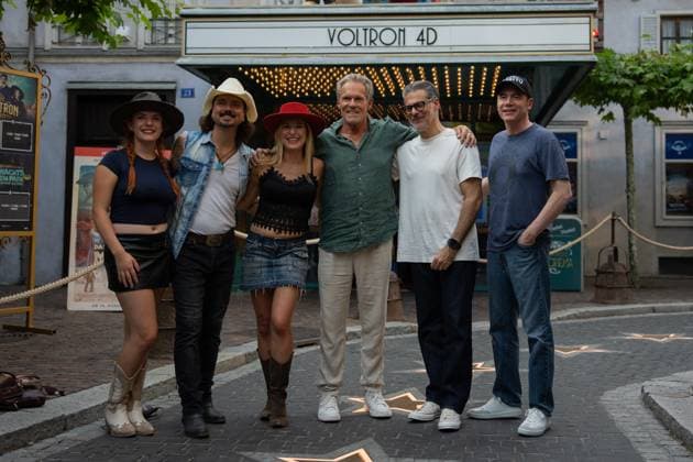 Das Kanu des Manitu, Premiere im Europa-Park Rust Kinopremiere, Das Kanu des Manitou, Michael Bully Herbig, Rick Kavanian, Christian Tramitz, Filmpremiere, Europa-Park, Voltron 4D, roter Teppich, Filmstart, Komödie, Westernparodie, Bullyparade, Schauspieler, Regisseur, Drehbuchautor, Presseevent, Sommerferien, Tourismus, Freizeitpark, Unterhaltung, Besucher, Medienereignis, Kinostart August 2025, deutsche Filmkomödie, Starauftritt, Fototermin, Rick Kavanian, Michael Herbig, Christian Tramitz Rust Europa Park Baden-Württemberg Deutschland Copyright: xFINLEYxMÖRCHx