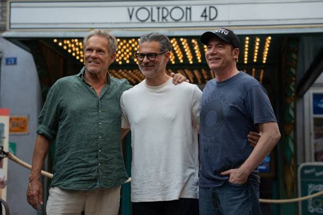Das Kanu des Manitu, Premiere im Europa-Park Rust Kinopremiere, Das Kanu des Manitou, Michael Bully Herbig, Rick Kavanian, Christian Tramitz, Filmpremiere, Europa-Park, Voltron 4D, roter Teppich, Filmstart, Komödie, Westernparodie, Bullyparade, Schauspieler, Regisseur, Drehbuchautor, Presseevent, Sommerferien, Tourismus, Freizeitpark, Unterhaltung, Besucher, Medienereignis, Kinostart August 2025, deutsche Filmkomödie, Starauftritt, Fototermin, Rick Kavanian, Michael Herbig, Christian Tramitz Rust Europa Park Baden-Württemberg Deutschland Copyright: xFINLEYxMÖRCHx
