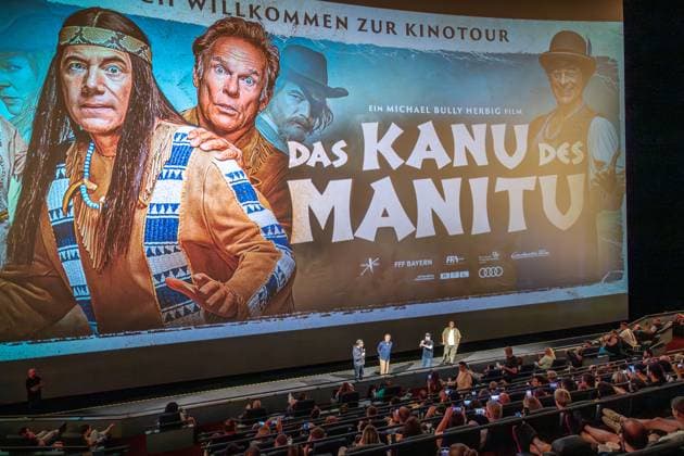Leonberg Premiere des neuen Bully Films Kanu des Manitu mit Michael Bully Herbig, Christian Tramitz und Rick Kavanian vor Ort Im Traumpalast Leonberg 18.08.2025 Premiere des neuen Bully Films Kanu des Manitu mit Michael Bully Herbig, Christian Tramitz und Rick Kavanian vor Ort Im Traumpalast Leonberg 18.08.2025 Kino-Premiere Kanu des Manitu 16.08.2025 Copyright: xEibner-Pressefoto ChristianaxKunzx EP_CKZ
