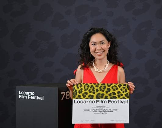 Locarno, Switzerland: Locarno, Swiss Locarno Film Festival 2025 Photocall Award Ceremony Locarno78 photocall with winners of Locarno78 In the photo: Altay Ulan Yang by HYENA Pardino d Oro Arts3 Foundation best international short film International Competition Locarno Switzerland  - ZUMAp169 20250816_zea_p169_215 Copyright: xNickxZonnax