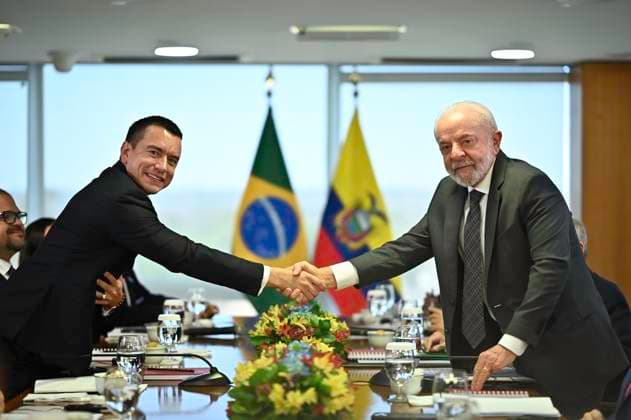 BRASiLIA, DF - 18.08.2025: LULA RECEBE PRESIDENTE DO EQUADOR - Photo, President Lula da Silva and President of Ecuador Daniel Noboa. This Monday (18) President Lula da Silva receives the President of the Republic of Ecuador, Daniel Noboa at the Planalto Palace in Brasilia. x2789611x  TonxMolina