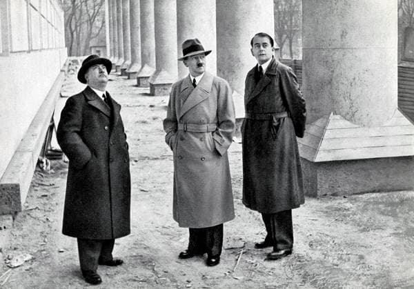 Leonhard Gall, Adolf Hitler, Albert Speer Viewing Progress on Construction of the House of German Art, Munich, Germany, 1937  Copyright: xABxArchivex jtv010433