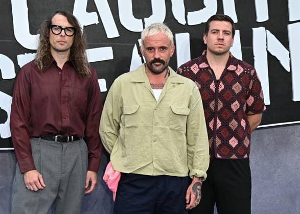 Idles (Lee Kiernan, Joe Talbot and Jon Beavis) attends Caught Stealing UK Gala Screening at Odeon Luxe Leicester Square in London, England, UK. Tuesday 19th August 2025 Copyright: xJamesxWarrenx adyfr744