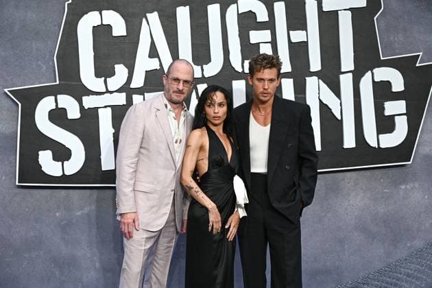 Darren Aronofsky, Zoe Kravitz and Austin Butler attends Caught Stealing UK Gala Screening at Odeon Luxe Leicester Square in London, England, UK. Tuesday 19th August 2025 Copyright: xJamesxWarrenx adyfr736