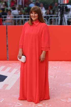 Sarajevo, Bosnia and Herzegovina, 200825. Producer Ankica Juric Tilic on the red carpet before the premiere of the film God will not help, at 31st Sarajevo Film Festival, 6th day. Photo: Antonio Balic CROPIX Copyright: xxAntonioxBalicx xCROPIXx sff_sesti_dan41-200825