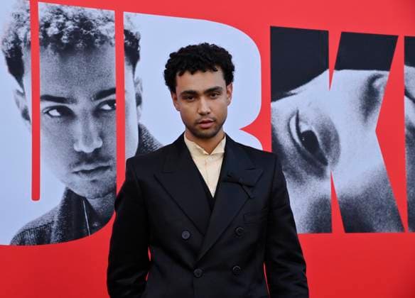 Cast member Archie Madekwe attends the premiere of the motion picture crime thriller Lurker at the Vista Theatre in Los Angeles on Wednesday, August 20, 2025. Storyline: A retail employee infiltrates the inner circle of an artist on the verge of stardom. As he gets closer to the budding music star, access and proximity become a matter of life and death.  LAP2025082020 JIMxRUYMEN