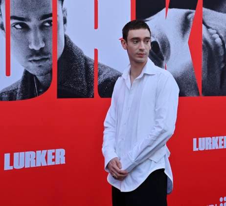 Cast member Theodore Pellerin attends the premiere of the motion picture crime thriller Lurker at the Vista Theatre in Los Angeles on Wednesday, August 20, 2025. Storyline: A retail employee infiltrates the inner circle of an artist on the verge of stardom. As he gets closer to the budding music star, access and proximity become a matter of life and death.  LAP2025082008 JIMxRUYMEN