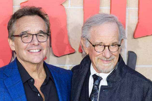 The Thursday Murder Club UK Premiere in London LONDON, UNITED KINGDOM - AUGUST 21: Chris Columbus (L) and Steven Spielberg (R) attend the UK premiere of The Thursday Murder Club in Leicester Square Gardens in London, United Kingdom on August 21, 2025. Wiktor Szymanowicz Anadolu London United Kingdom. Editorial use only. Please get in touch for any other usage.  Copyright: x2025xAnadoluxWiktorxSzymanowiczx