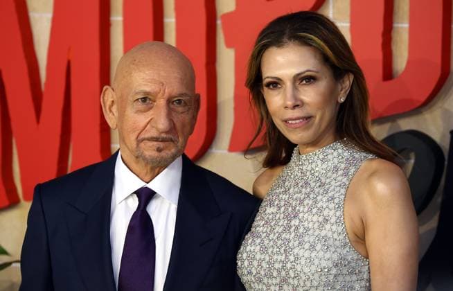 UK premiere of Thursday Murder Club Sir Ben Kingsley and wife Daniela Lavender at the Thursday Murder Club UK premiere at Leicester Square Gardens in London. London Leicester Square Gardens UK Copyright: xFredxDuvalx