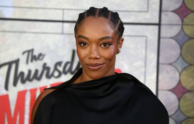 UK premiere of Thursday Murder Club Naomi Ackie at the Thursday Murder Club UK premiere at Leicester Square Gardens in London. London Leicester Square Gardens UK Copyright: xFredxDuvalx