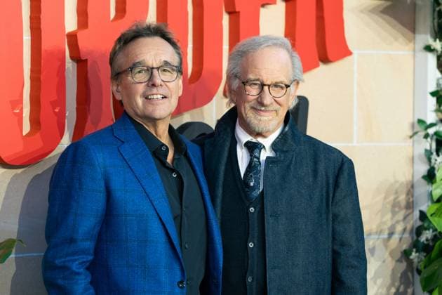 The Thursday Murder Club UK Premiere - Arrivals LONDON, UNITED KINGDOM - AUGUST 21: Chris Columbus (L) and Steven Spielberg (R) attend The Thursday Murder Club UK Premiere at Leicester Square Gardens on August 21, 2025, Credit:Lounis Tiar Avalon United Kingdom, London, Leicester Square  Copyright: xLounisxTiarx xAvalonx 1030597460