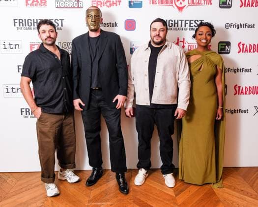 World Premiere of Night of Violence on Thursday 21 August 2025 (L-R) Ilya Konstantin, Grant McGrath, Kit Lang, Abria Jackson seen at the World Premiere of Night of Violence during Frightfest 2025 at ODEON LUXE Leicester Square, London on Thursday 21 August 2025., Credit:Julie Edwards Avalon  Copyright: xJuliexEdwardsx xAvalonx 1030598998