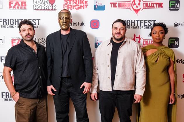 World Premiere of Night of Violence on Thursday 21 August 2025 (L-R) Ilya Konstantin, Grant McGrath, Kit Lang, Abria Jackson seen at the World Premiere of Night of Violence during Frightfest 2025 at ODEON LUXE Leicester Square, London on Thursday 21 August 2025., Credit:Julie Edwards Avalon  Copyright: xJuliexEdwardsx xAvalonx 1030599003