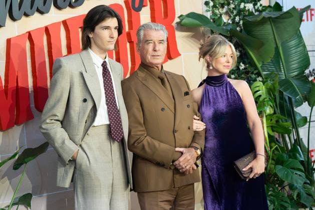 The Thursday Murder Club UK Premiere - Arrivals LONDON, UNITED KINGDOM - AUGUST 21: Pierce Brosnan (C), Dylan Brosnan (L) and Isabella Smith (R) attend The Thursday Murder Club UK Premiere at Leicester Square Gardens on August 21, 2025, Credit:Lounis Tiar Avalon United Kingdom, London, Leicester Square  Copyright: xLounisxTiarx xAvalonx 1030603277