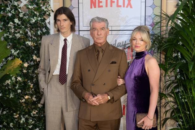 The Thursday Murder Club UK Premiere at Leicester Square Gardens, London, UK Pierce Brosnan with son Dylan Brosnan and Granddaughter Isabella Smith attends The Thursday Murder Club UK Premiere at Leicester Square Gardens, London, England, UK on Thursday 21 August, 2025., Credit:Justin Ng Avalon UK, England, London, Leicester Square Gardens Copyright: xJustinxNgx xAvalonx 1030615569