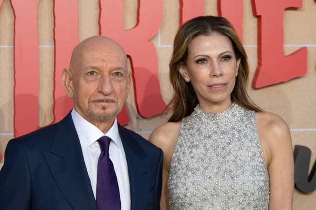 Sir Ben Kingsley and Daniela Lavender attends The Thursday Murder Club UK Premiere at Leicester Square Gardens in London, England, UK. Thursday 21st August 2025 Copyright: xJamesxWarrenx THE THURSDAY MURDER CLUB - UK PREMIERE38