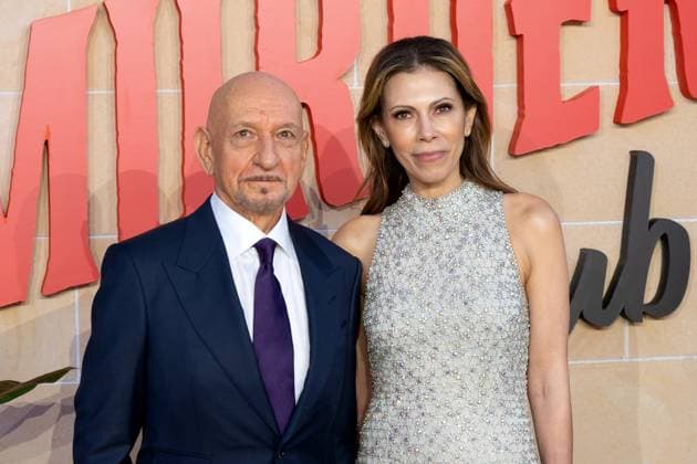 Sir Ben Kingsley and Daniela Lavender attends The Thursday Murder Club UK Premiere at Leicester Square Gardens in London, England, UK. Thursday 21st August 2025 Copyright: xJamesxWarrenx THE THURSDAY MURDER CLUB - UK PREMIERE37