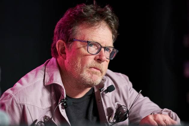 August 22, 2025, Toronto, On, Canada: Michael J. Fox speaks at an event celebrating the 40th anniversary of the sci-fi adventure film Back to the Future, in Toronto, on Friday, Aug. 22, 2025. Toronto Canada  - ZUMAc35_ 20250822_zaf_c35_123 Copyright: xSammyxKoganx