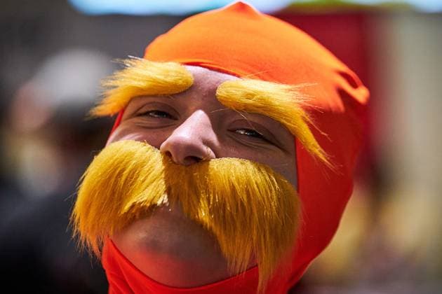 August 22, 2025, Toronto, On, Canada: Dressed as the Lorax, Hannah Henley poses for a portrait on the second day of the annual Fan Expo convention in Toronto, on Friday, Aug. 22, 2025. Toronto Canada  - ZUMAc35_ 20250822_zaf_c35_155 Copyright: xSammyxKoganx