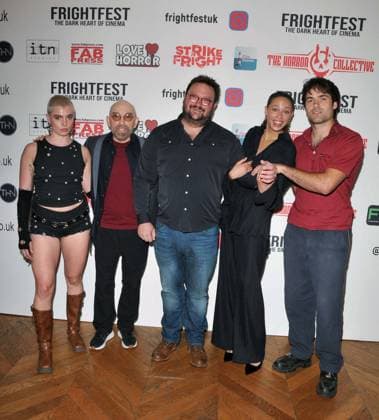 Your Host FrightFest film festival day 2 UK premiere, London (L to R) Joelle Rae, Jackie Earle Haley, DW Medoff, Ella-Rae Smith and Jamie Flatters at the Your Host FrightFest film festival day 2 UK premiere, Odeon Luxe Leicester Square, Leicester Square, on Friday 22 August 2025 in London, England, UK. CAP CAN CAN London UK Great Britain Copyright: xCanxNguyen CapitalxPicturesx