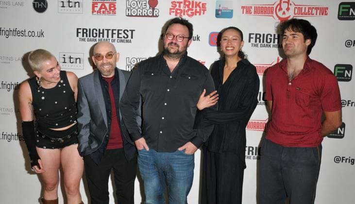 Your Host FrightFest film festival day 2 UK premiere, London (L to R) Joelle Rae, Jackie Earle Haley, DW Medoff, Ella-Rae Smith and Jamie Flatters at the Your Host FrightFest film festival day 2 UK premiere, Odeon Luxe Leicester Square, Leicester Square, on Friday 22 August 2025 in London, England, UK. CAP CAN CAN London UK Great Britain Copyright: xCanxNguyen CapitalxPicturesx