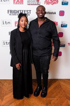 UK Premiere of Noseeums on Saturday 23 August 2025 Raven Carter and Jason-Michael Anthony seen at the UK Premiere of Noseeums during Frightfest 2025 at ODEON LUXE Leicester Square, London on Saturday 23 August 2025., Credit:Julie Edwards Avalon  Copyright: xJuliexEdwardsx xAvalonx 1030836391