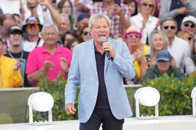 ZDF-Fernsehgarten 2025. Bernhard Brink im ZDF Fernsehgarten - Motto DISCOFOX am 24.08.2025 in Mainz. Mainz ZDF Fernsehgarten Rheinland-Pfalz *** ZDF Fernsehgarten 2025 Bernhard Brink in the ZDF Fernsehgarten motto DISCOFOX on 24 08 2025 in Mainz Mainz ZDF Fernsehgarten Rheinland Pfalz