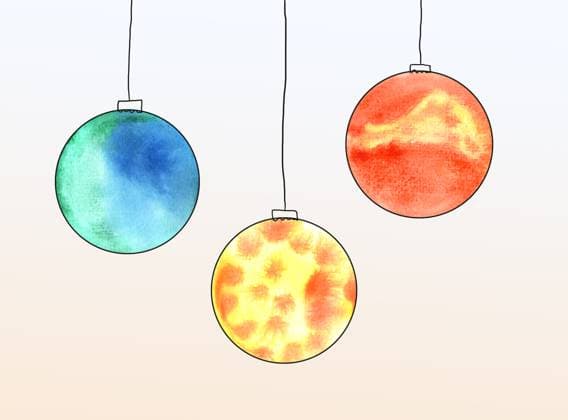 Colored christmas balls, flat simple watercolor illustration Colored christmas balls, flat simple watercolor aquarelle illustration, 64307292.jpg RECORD DATE NOT STATED