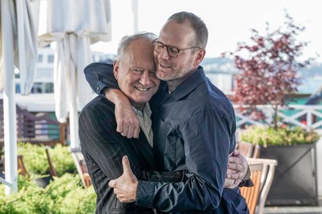 Pressedag for Â«AffeksjonsverdiÂ» Oslo 20250825. Stellan Skarsgard (t.v.) og Joachim Trier under pressedagen pa Grand Hotel i Oslo mandag. Den norske filmen AffeksjonsverdiÂ», Â«Sentimental ValueÂ», har norgespremiere mandag 25. august. Foto: Jonas Faeste Laksekjon NTB Oslo Norge bvdKlwUTDow EDITORIAL USE ONLY Ref:_ENTbvdKlwUTDow.jpg *** Press day for Sentimental Value Oslo 20250825 Stellan Skarsgard left and Joachim Trier during the press day at the Grand Hotel in Oslo on Monday The Norwegian film Sentimental Value has its Norwegian premiere on Monday, August 25 Photo Jonas Faeste Laksekjon NTB Oslo Norway bvdKlwUTDow EDITORIAL USE ONLY Ref ENTbvdKlwUTDow jpg  Copyright: xx