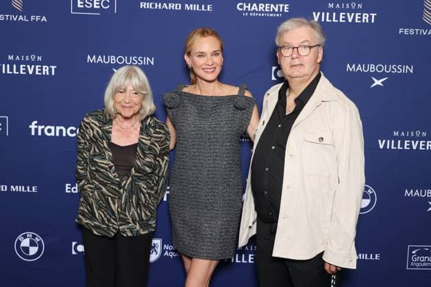 Angouleme Film Festival - Opening Ceremony Photocall Marie-France Briere, Diane Kruger and Dominique Besnehard attends Opening Ceremony Photocall as part of the 18th Angouleme Film Festival in Angouleme, August 25, 2025, France. Photo by Jerome Domine ABACAPRESS.COM France  Copyright: xDominexJerome ABACAx