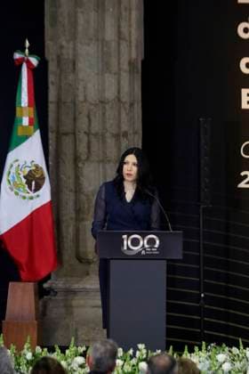 Claudia Sheinbaum, President Of Mexico, Leads Ceremony Celebrating The 100th Anniversary Of The Founding Of The Bank Of Mexico (Banxico) Victoria Rodriguez, Governor of the Bank of Mexico, accompanies Claudia Sheinbaum, President of Mexico, during a ceremony celebrating the 100th anniversary of the founding of the Bank of Mexico (Banxico) at the Interactive Museum of Economics (Mide) in Mexico City, Mexico, on August 25, 2025. Mexico City Mexico City Mexico  Copyright: xGerardoxVieyrax originalFilename: vieyra-notitle250825_npDko.jpg