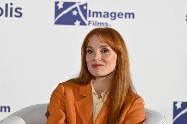 August 26, 2025, Mexico City, Ciudad de Mexico, Mexico: Actress Jessica Chastain speaks during a press conference to promote the movie Dreams at Cinepolos Plaza Miyana. on August 26, 2025 in Mexico City, Mexico. Mexico City Mexico - ZUMAe321 20250826_zea_e321_010 Copyright: xCarlosxTischlerx