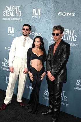 New York Premiere of Caught Stealing Austin Butler, Zoe Kravitz and Bad Bunny attend the New York Premiere of Columbia Pictures Caught Stealing on August 26, 2025 at The Regal Union Square in New York, New York, USA., Credit:Robin Platzer Avalon United States of America, New York, New York  Copyright: xRobinxPlatzerx xAvalonx 1031628178