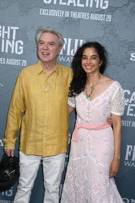 New York Premiere of Caught Stealing David Byrne and fiancee Mala Gaonkar attend the New York Premiere of Columbia Pictures Caught Stealing on August 26, 2025 at The Regal Union Square in New York, New York, USA., Credit:Robin Platzer Avalon United States of America, New York, New York  Copyright: xRobinxPlatzerx xAvalonx 1031628268