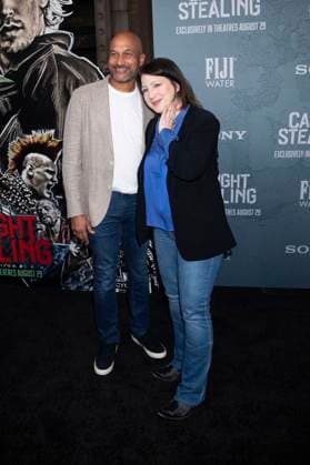 Keegan-Michael Key mit Ehefrau Elle Key bei der Premiere des Kinofilms Caught Stealing im Regal Union Square. New York, 26.08.2025