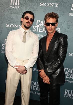 Red carpet for the New York premiere of Caught Stealing at the Regal Union Square Featuring: Benito Martinez Ocasio Bad Bunny and Austin Butler Where: New York, New York, United States When: 26 Aug 2025 Credit: Dave Allocca Starpix INSTARimages EDITORIAL USE ONLY. NOT FOR USE BY NEWSPAPERS BASED IN THE UK. Copyright: xx instar55014997