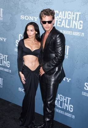 Caught Stealing Premiere - NYC Zoe Kravitz and Austin Butler at the NY premiere of Caught Stealing at the Regal Union Square on August 26, 2025 in New York City, USA. Photo by MM ABACAPRESS.COM New York City New York United States  Copyright: xMM ABACAx