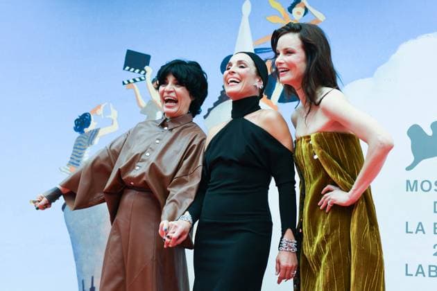 Venice Mother Premiere AM Teona Strugar Mitevska, Noomi Rapace and Sylvia Hoeks attending the Mother Premiere as part of the 82nd Venice International Film Festival at the Lido in Venice, Italy on August 27, 2025. Photo by Aurore Marechal ABACAPRESS.COM Venice Italy  Copyright: xMarechalxAurore ABACAx