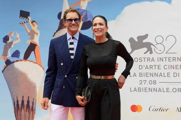 Mother red carpet in Venice Lido, Italy - 27 Aug 2025 (L-R) Marco Colombo and Randi Ingerman attend the red carpet of the movie Mother at 82 Venice Film Festival in Venice Lido. Venice Lido Italy Copyright: xMarioxCartellix xSOPAxImagesx _DSC2332