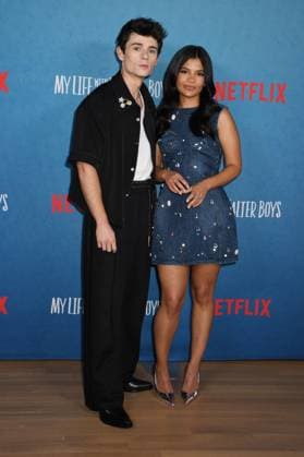 NEW YORK, NY- AUGUST 27: Ashby Gentry and Nikki Rodriguez at Netflix™s Season 2 Photo Call for My Life With The Walter Boys at the Netflix New York Office in New York City on August 27, 2025. Copyright: xMediaPunchx